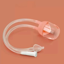 ABBA's Aspirador nasal manual para bebés y niños, de silicona, extractor de mocos. (Rosa, 10 ml)