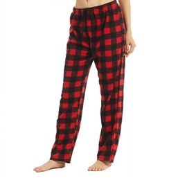 LNFINTDO Christmas Plaid Fleece Pajama Pants for Women Comfy Lounge Pants Flannel Sleep Pant Sleepwear Drawstring Pj Bottoms