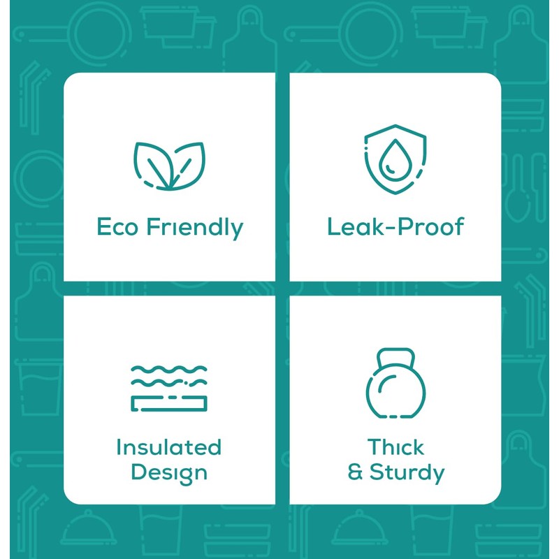 GUSTO [16 oz. - 50 Sets Insulated Brown Patterned Ripple