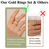 PATISORNA 8PCS Gold Rings for Women Non Tarnish 14K Gold