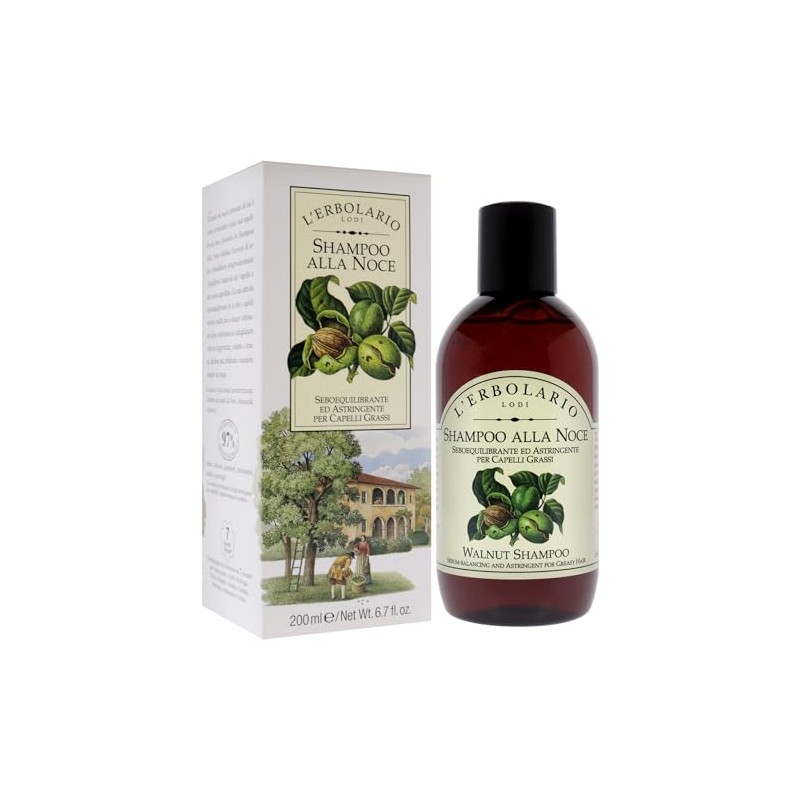 LErbolario L'erbolario walnut shampoo - balancing shampoo for hair and