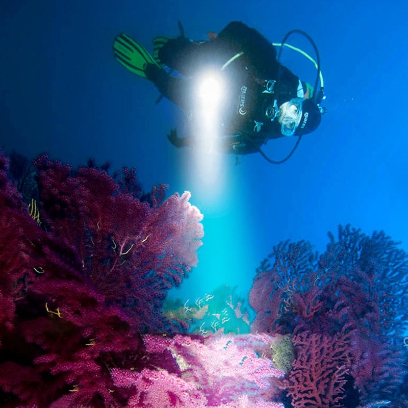 Diving Light IPX8 Waterproof 1500LM White Yellow Lighting Super Bright