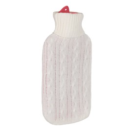 Brandseller Hot Water Bottle with Knitted Pattern Cover 1.6 L Various Designs
