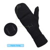 OMECHY Winter Knitted Fingerless Wool Gloves Thermal Insulation Warm Convertible