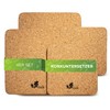 Voak® Trivet Cork Coaster Set | 4 Square Cork Coasters