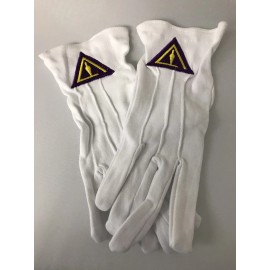 Freemason Masonic Royal and Select Mason Dress Gloves