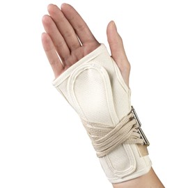 OTC Wrist Splint, Prop-Up Lacing for Carpal Tunnel Relief, Canvas, X-Small (Right Hand)