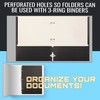 Better Office Products Two Pocket Portfolio Folders, 50-Pack, Brown, Letter