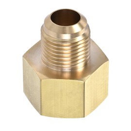 YOKIVE Pipe Fitting, Brass Tube Adapter Connectors 3/8 SAE Flare Male & 1/2 SAE Female