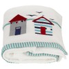 Vintage Collection Beach Hut Embroidered 100% Turkish Cotton Hand Towel,