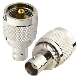 BOOBRIE UHF Male to BNC Female M Convert PL259 BNC Connector CB Radio Adapter M Coaxial Connector for CB Antenna, Wireless LAN Devices, Two Way Radio, Walkie Talkie Handheld Radio 2pcs