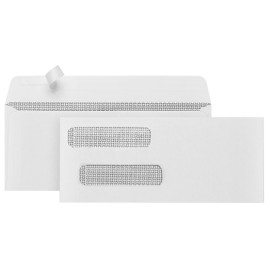 500#8 Self Seal Double Window Security Envelopes Designed for QuickBooks Checks - Computer Printed Checks - 3 5/8 X 8 11/16 (Not for Invoices)