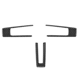 Yctze 3 Piezas de Fibra de Carbono Cubierta Decorativa para Volante Interior para Mustang 2009-2013