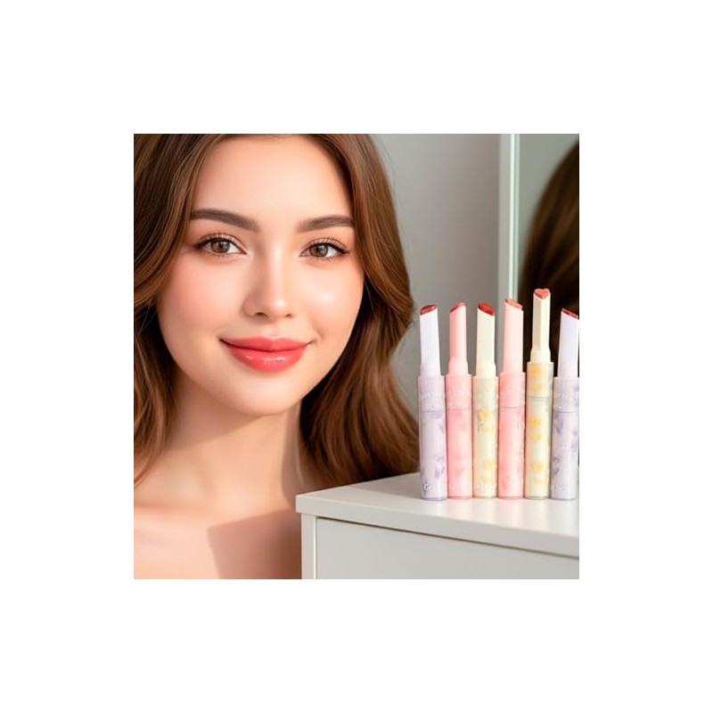 Pack de 6 Labiales Coreanos Hidratantes con Aroma Frutal, Set