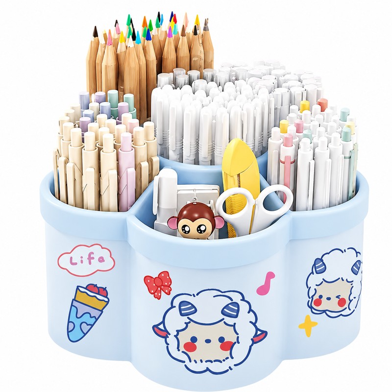 Rotating Pen Holder Organizer for Desk – 360° Storage Design