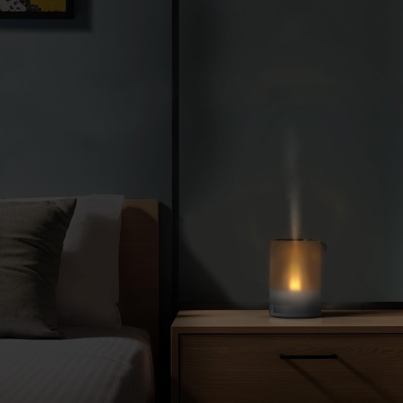 Sharper Image VOTIV 4 Ultrasonic Humidifier with Flameless Candlelight, Touch