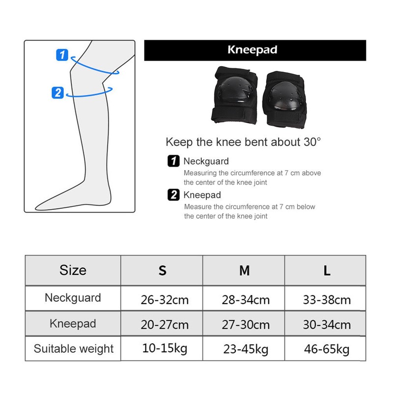 6 Pcs Adults Kids Knee Pads Elbow Pads Wrist Pads