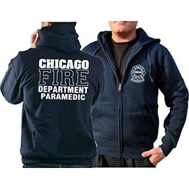 feuer1 Chicago Fire Department Paramedic Hooded Sweatshirt Navy