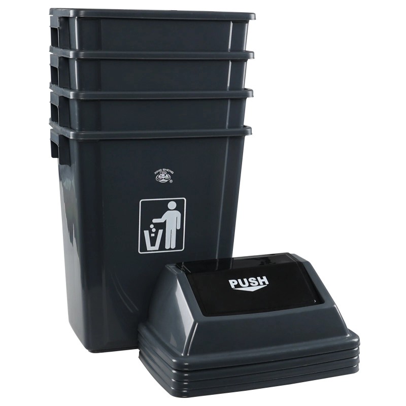 Cand 18 Gallon Large Kitchen Plastic Trash Can with Swing