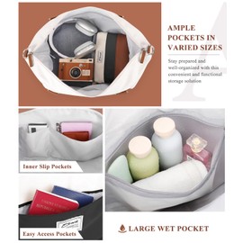 ETRONIK ETRONIK Weekender Bags for Women, Personal Item Travel Bag with Shoe Compartment, Carry On Overnight Bag with Toiletry Bag, Gym Bag with Wet Pocket, Duffel Bag for Travel, Sports, Hospital