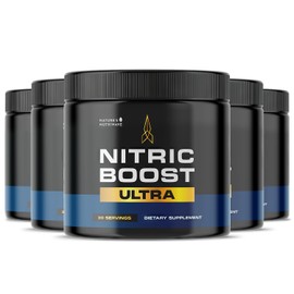 Nature’s NutriWave Nitric Boost Ultra Powder - Made in The USA, GMP-Certified, Non-GMO, Non-Habit Forming Formula - 30 Servings, 6 Month Supply