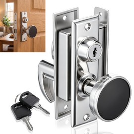 316 Stainless Steel Mortise Lock Set with Bolt, Heavy-Duty Marine Handle Lock Set with 2 Keys, for Doors Thickness from 1" to 1-3/8", for Marine Vessels, Rvs, Cabins