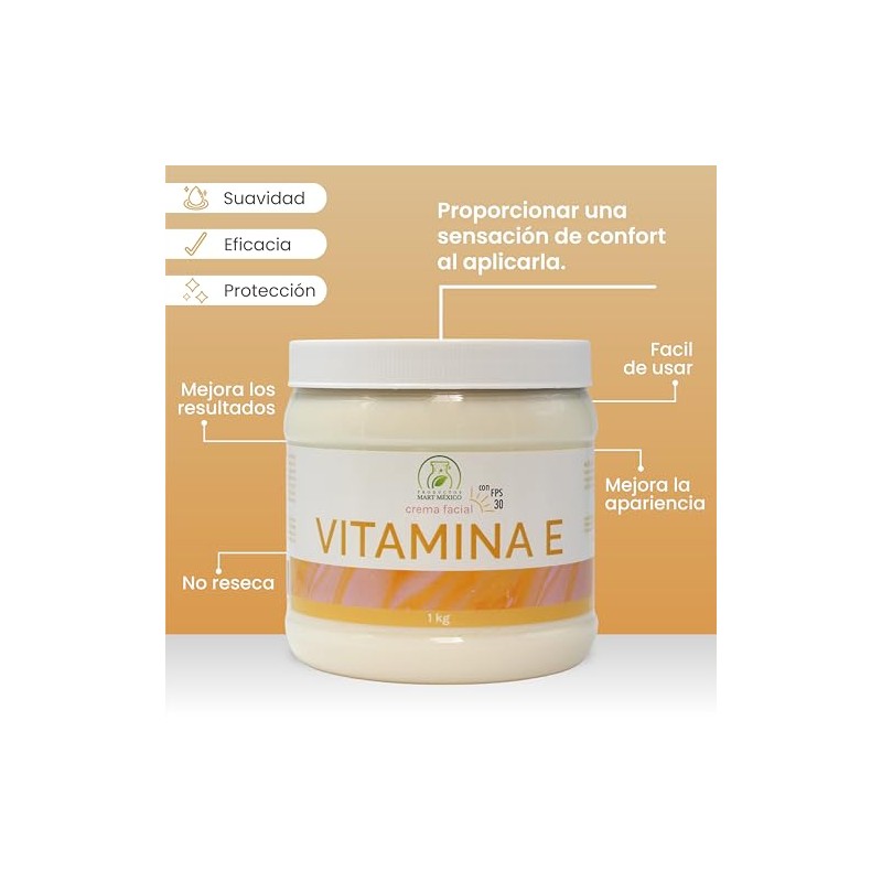 Productos Mart Mexico Crema Vitamina E Anti-Envejecimiento Con Filtro Solar