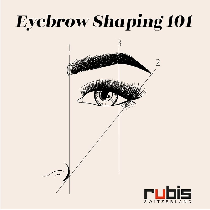 Rubis Classic Stainless Steel Slanted Tweezers for Precise Eyebrows and