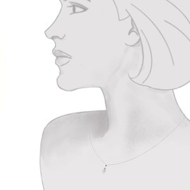 Ivy Gems 9ct White Gold Opal Tear Drop Pendant with 46cm Curb Chain