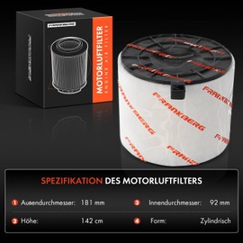 Frankberg 1 x Engine Air Filter Diesel Compatible with A4 8W2 8WC A4 Allroad 8WH 8WJ A4 Avant 8W5 8WD A5 F53 F5P A5 Cabriolet F57 F5E Q5 FYB FYG Replace# 8W0133843A