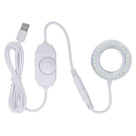 LED Microscope Light, Adjustable Brightness Ring Light with Rotating Snap Design, for Microscope Inspection