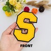 1 PCS 4.2" Yellow Chenille Letter Patches, Iron on Patches