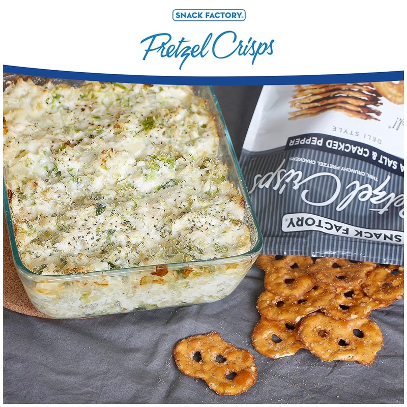 Snack Factory Pretzel Crisps Sea Salt & Cracked Pepper, 7.2