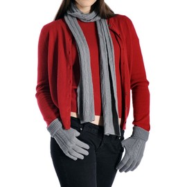 Cashmere Boutique: 100% Pure Cashmere Unisex Gloves (Color: Black, Size: Large/Extra Large)