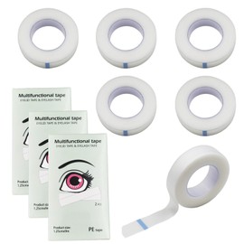 6 Rolls Eyelash Tape Set – PE Micropore Medical Lash Tape for Eyelash Extensions, Makeup, Lash Tech Supplies, Clear and Breathable, 0.5 inch x 10 Yards per Roll (Transparent)