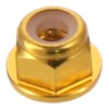 Hex Self Lock Nuts 10 PCS Aluminum Alloy Smooth Gold