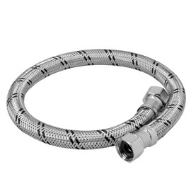 Foset FBO-2260X Manguera trenzada de acero 1/2x 1/2"X 60cm usos generales, color, Largo 60 cm, pack of/paquete de 1