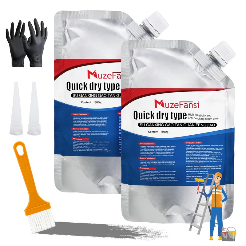Concrete Crack Sealant, Premium Concrete Crack Filler, Weather-Resistant Caulking Glue,Quick-Drying