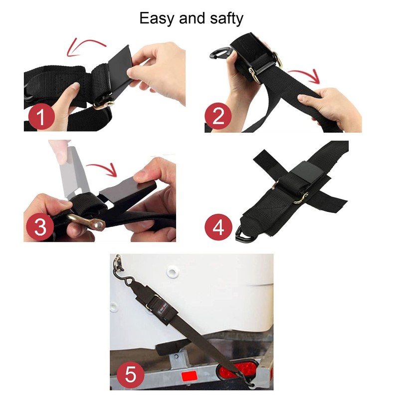 MAGMA 2 Tie Down Straps with Buckle and Hook 1.2