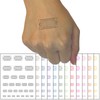 American Football Field Aerial Top View Temporary Tattoo Water Resistant Fake Body Art Set Collection - Hot Pink (One Sheet)