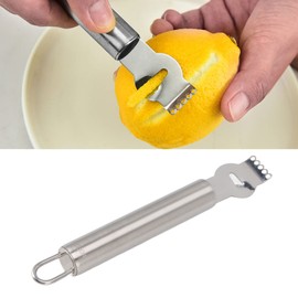 Lemon Peeler, 304 Stainless Steel Orange Peeling Tool, Citrus Peeler with Tail Buckle, Fruit Peeling Grater(Money)