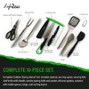 Life2Go - 10 Piece Stainless Steel Cooking Utensil Set -