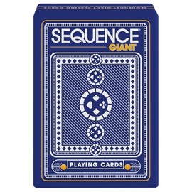 Jax Juego de Secuencia Gigante (también Conocido como Jumbo), edición de Tubo con Alfombrilla Acolchada (27 x 32 Pulgadas), Tarjetas y fichas, los Colores del Paquete Pueden Variar.