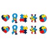 Bojueshaw 10pcs Autism Awareness Pins,Funny Colorful Puzzle Ribbon Heart Lapel