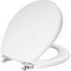 Mayfair Bennett Toilet Seat with Chrome Hinges, Slow Close Wood