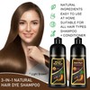 Light Brown Hair Dye Shampoo, 3-in-1 Hair Color Shampoo for