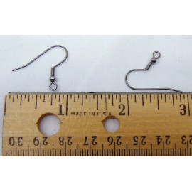 Unbranded 100 Stainless Steel French Hooks EarWires w/ Bead Coil  + Open Loop 24mm post