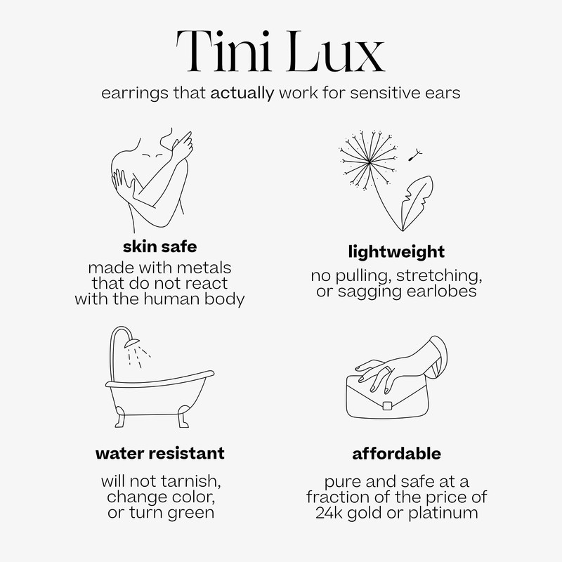 Tini Lux | Hypoallergenic Earrings | Titanium Mini Isla Stud