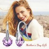 Birthstone Earrings Sterling Silver Celtic Knot Dangle Drop Earrings for