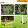 20Pack Purple Marking Flags, JIZHGRAD 13x4x5 Inch Marker Flags Use